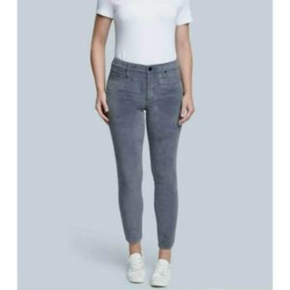 Seven7 Ultra High Rise Skinny Corduroy Pants Size 8 Gray